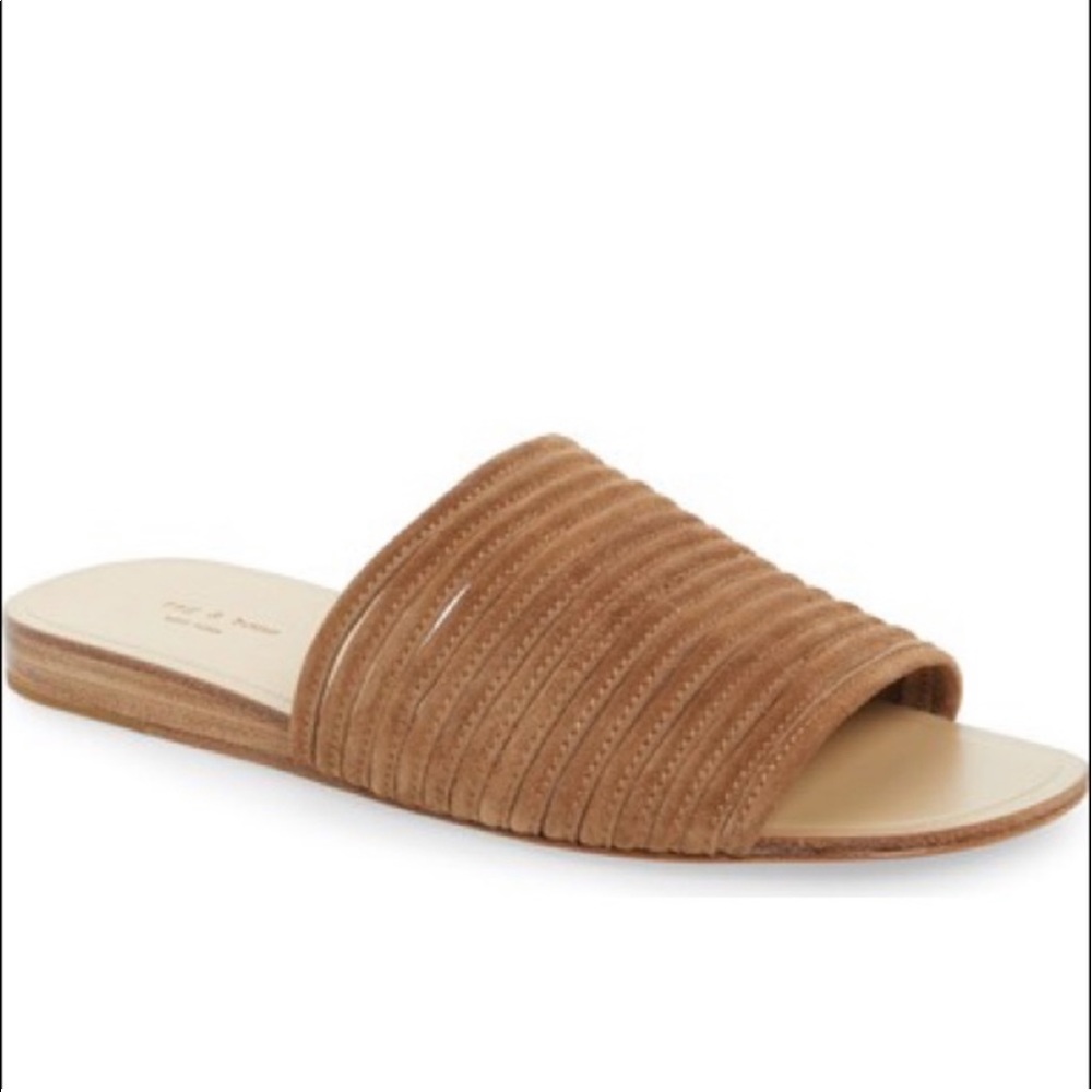 SOLD NIB rag & bone | Cameron Flat Slip On Suede Sandal - Picture 3 of 9